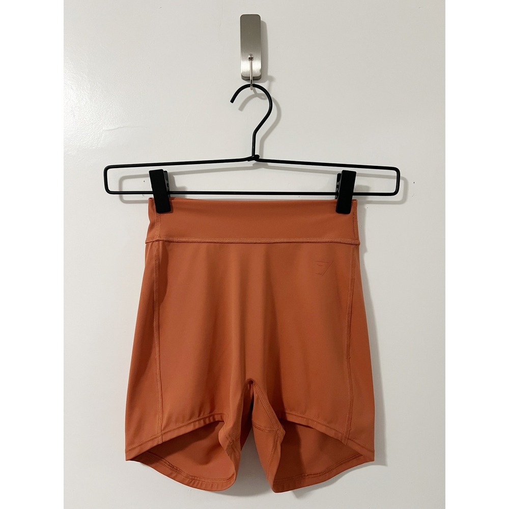 Gymshark XS Kendra Kathryn Collab Shorts Activewear Workout Running Orange